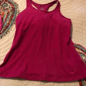 Nike dri fit tank with built in bra
